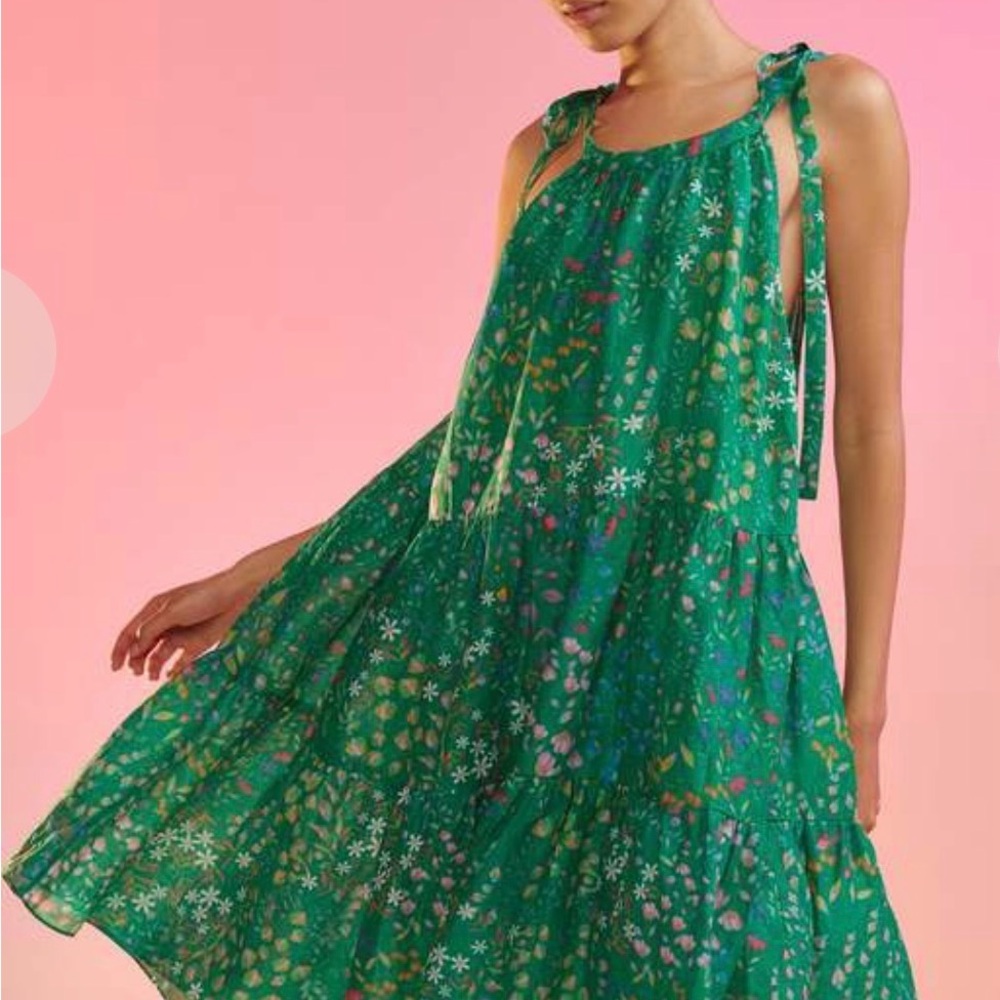 Cynthia Rowley Layla Green Floral Dress